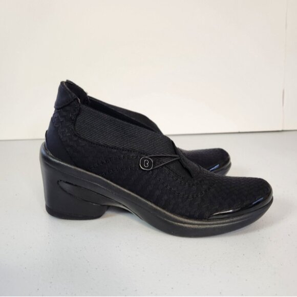 BZees Black Energy Ankle Shoes Heel Boot Size 7 Womens New Comfort Shoe Wedge - Picture 2 of 10